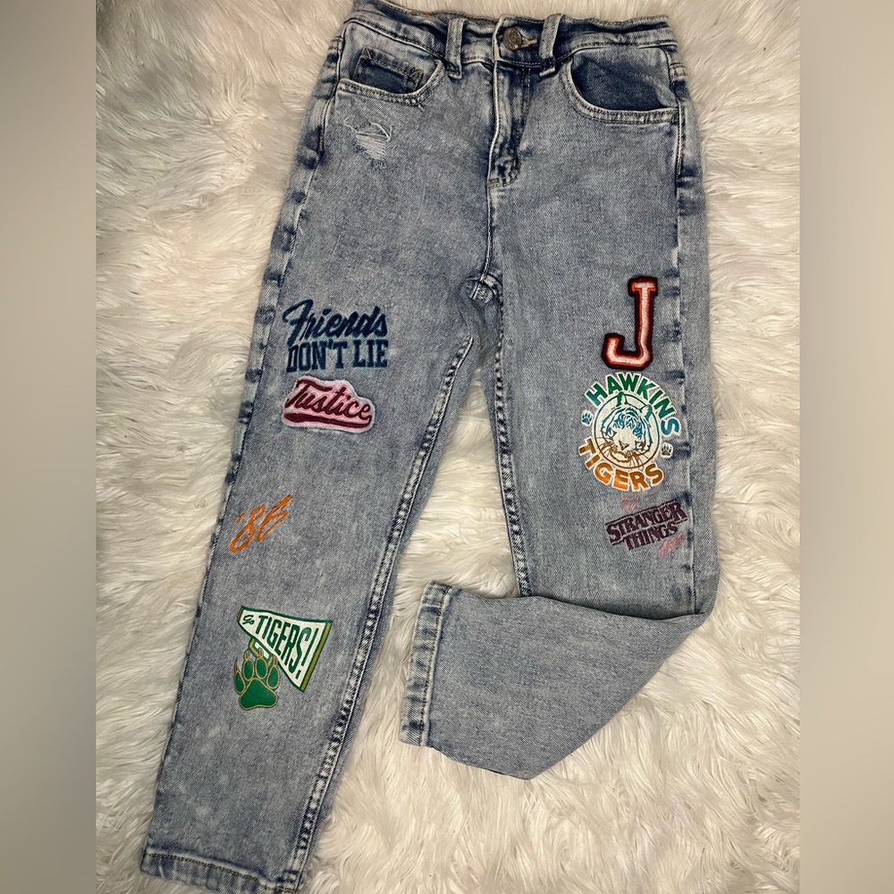 Gently Used Girls Justice Stranger Things Denim Jeans Size 10